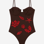 COSTUME INTERO CON RICAMI MARINI MEDE002 08586L MC2 SAINT BARTH 