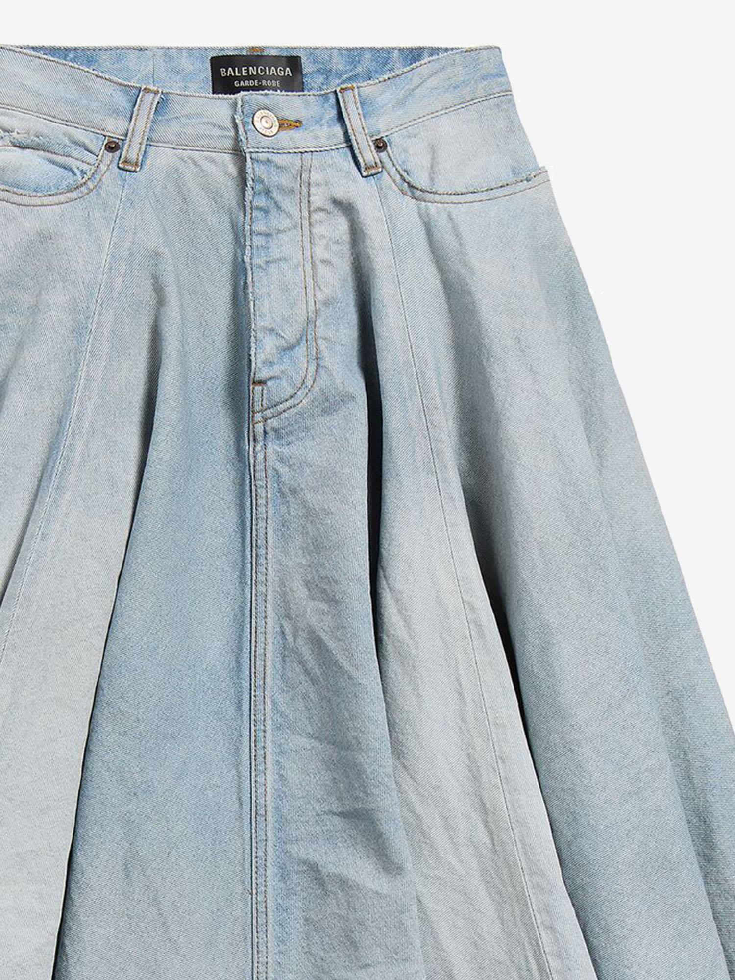 GONNA GODET MAXI IN COTONE 856906 TTWB14009 BALENCIAGA 