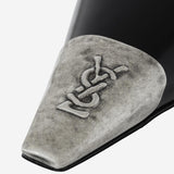 DÉCOLLETÉ APERTE SUL RETRO JEANNE IN PELLE LUCIDA 853184 AAFAN1000 SAINT LAURENT 