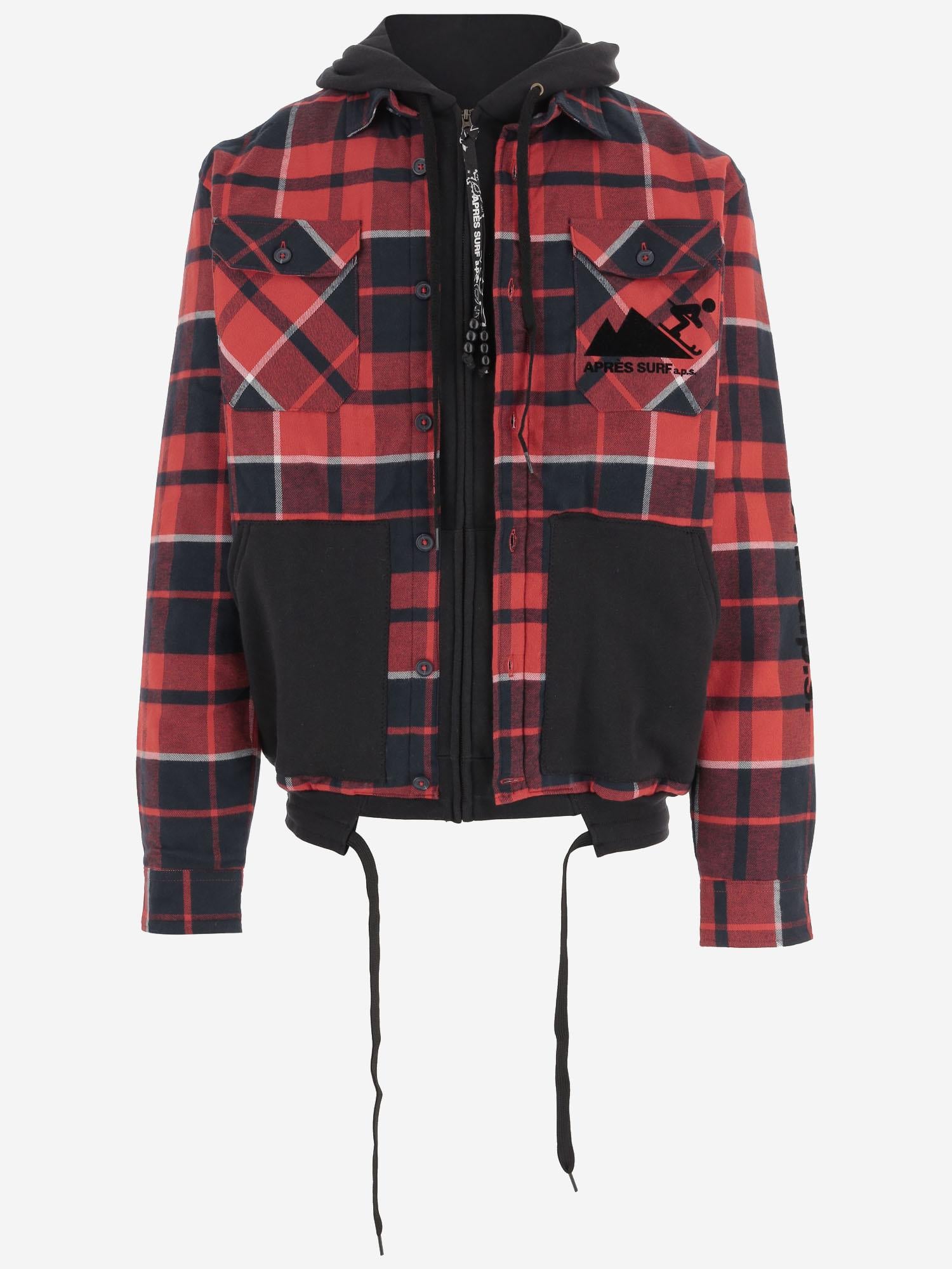 GIACCA IN MISTO COTONE CON STAMPA POSTERIORE 03GUSTAVOVERSHIRT RED APRES SURF 