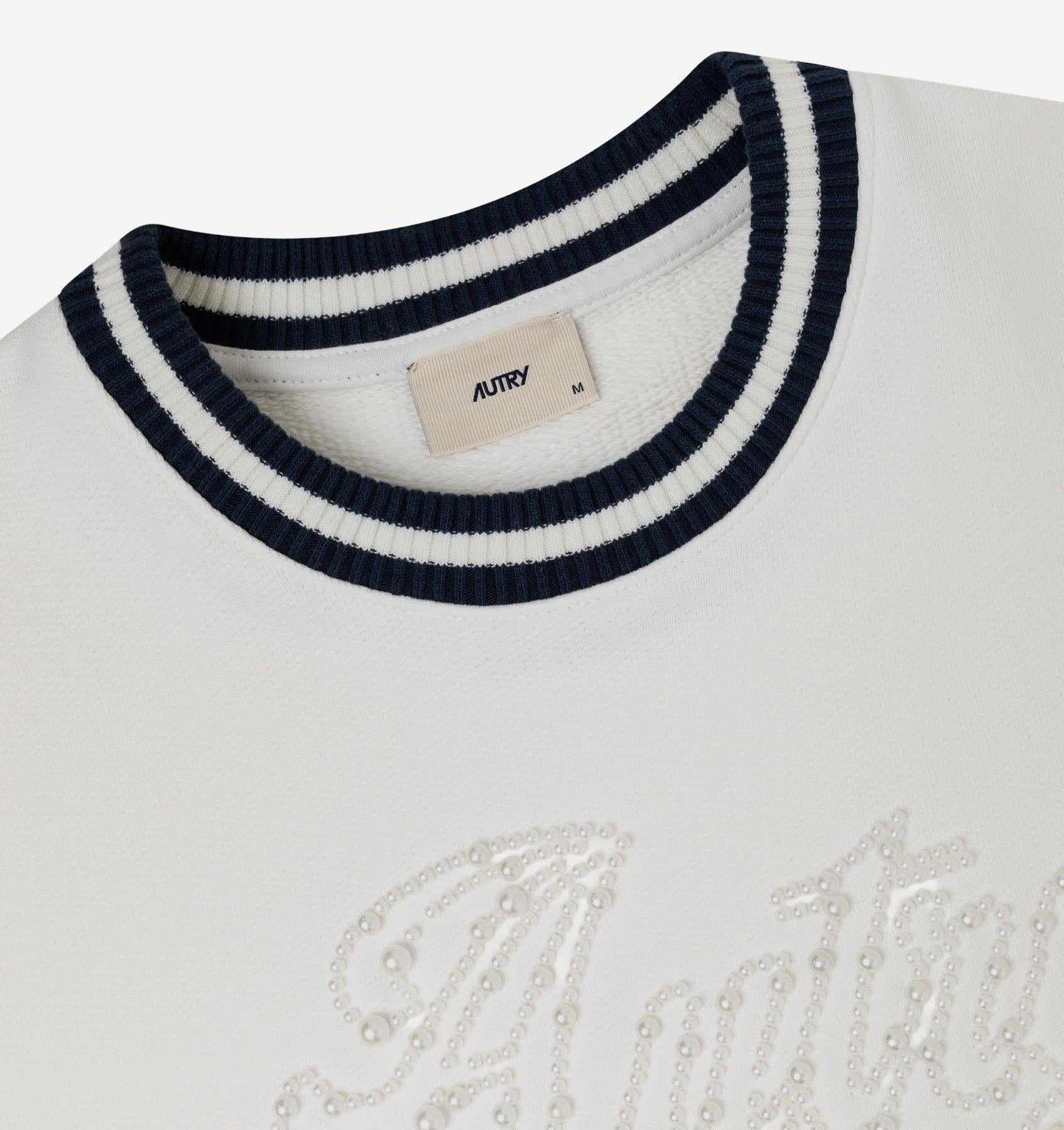 FELPA IN COTONE CON LOGO SWPW039W JERSEYWHITE AUTRY 