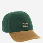 Cappello da baseball in drill di cotone 5HC369 2CWCF04Z5 MIU MIU 