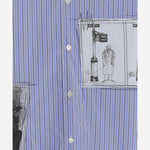 CAMICIA IN COTONE CON MOTIVO A RIGHE E STAMPA GRAFICA HPB009W25 1 HOMME 