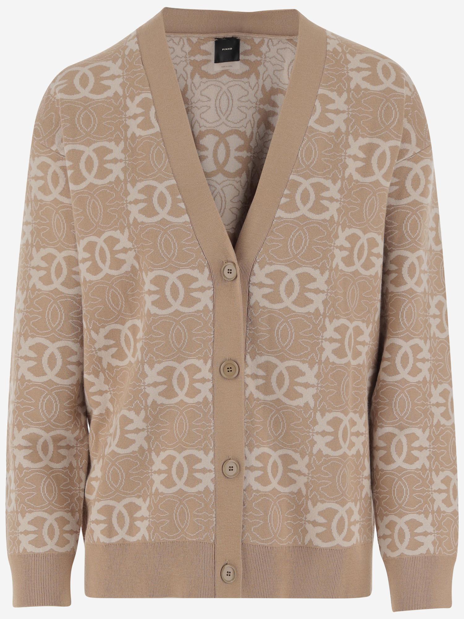MAGLIA LOVE BIRDS IN MISTO VISCOSA 106042 A2YDC4Z PINKO 