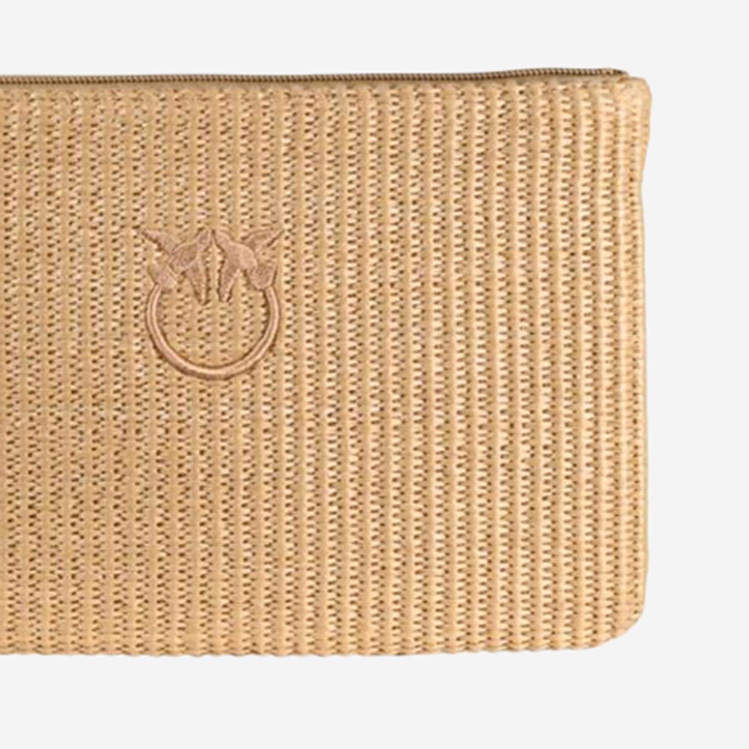 POCHETTE IN RAFIA CON LOGO 106763 A39YC24Q PINKO 