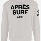 FELPA IN MISTO COTONE CON STAMPA GRAFICA 75K2HOODIE WHITE APRES SURF 