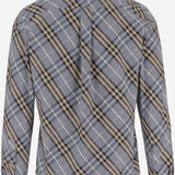 CAMICIA IN COTONE CON MOTIVO CHECK 8123670 WAVEBLUEIPCHECK BURBERRY 