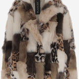 GIACCA IN SHEARLING COLOR-BLOCK 25133 304VARIANTEUNICA BLANCHA 