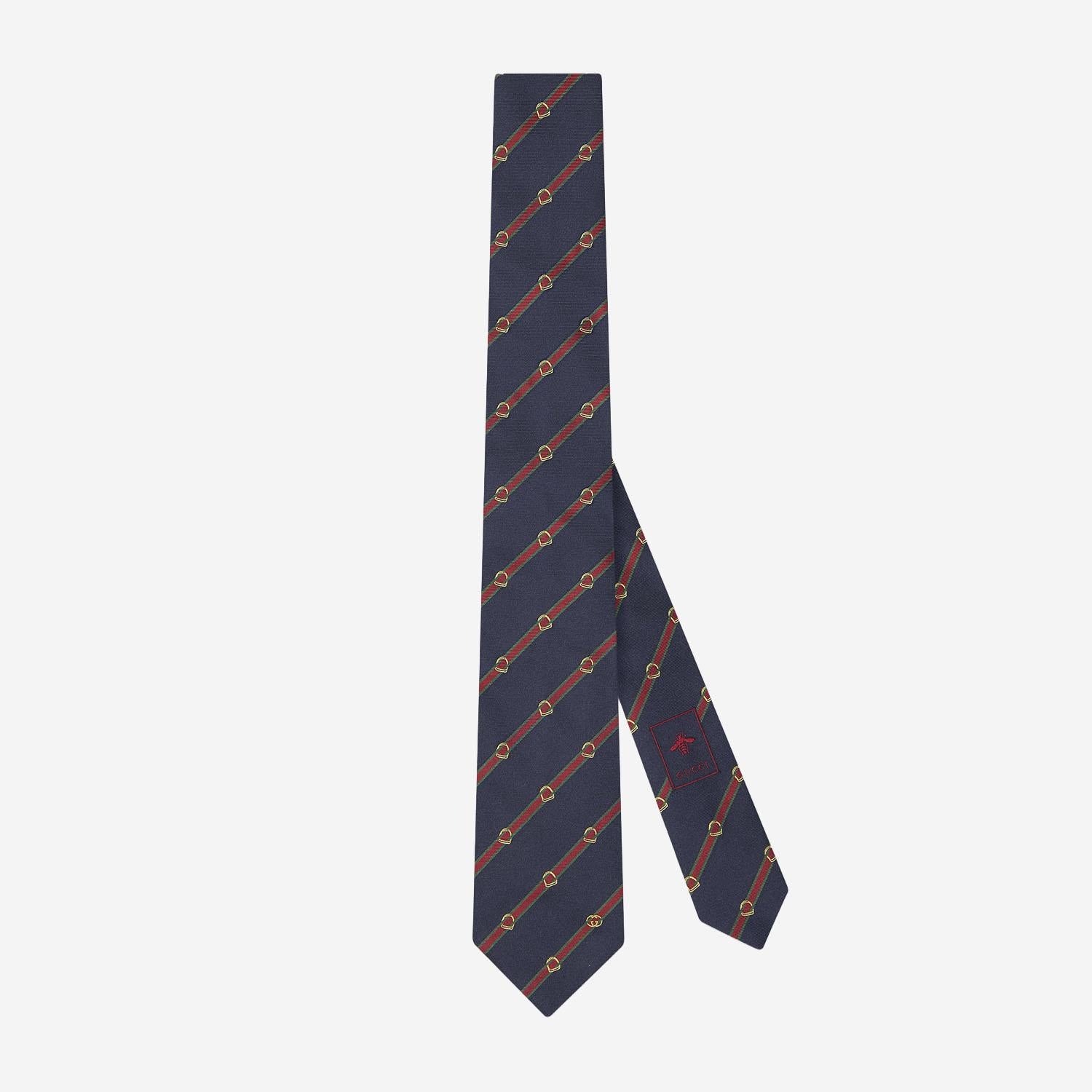CRAVATTA IN SETA JACQUARD 848544 4E0094074 GUCCI 