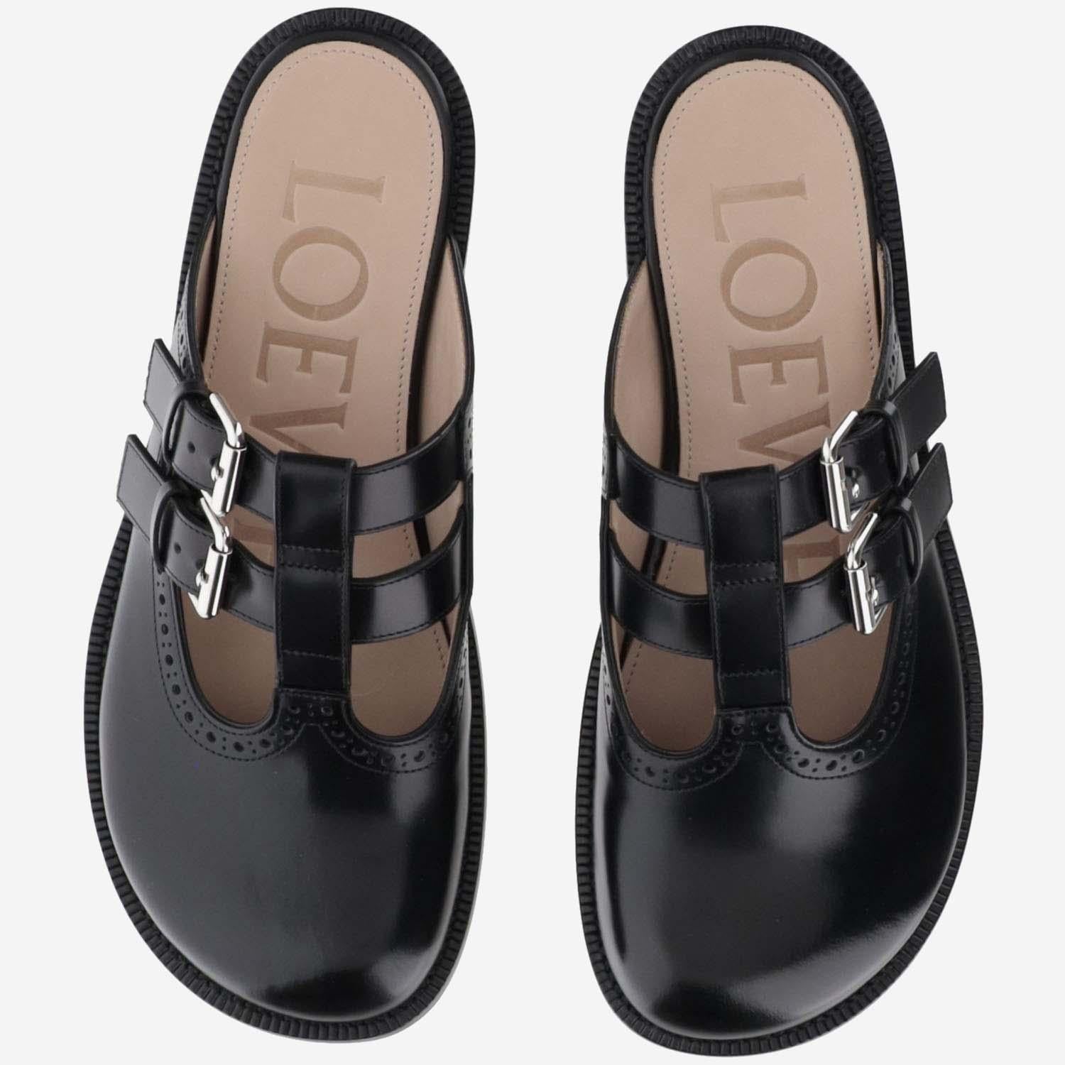 MULES CAMPO MARY JANE IN PELLE L815379X83 1100 LOEWE 