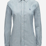 CAMICIA IN LINO E COTONE A RIGHE 211971514 500 POLO RALPH LAUREN 