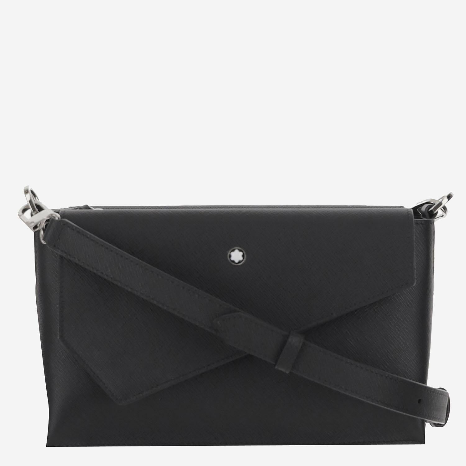 Borsa messenger Sartorial Trio in pelle texturizzata 199363 BLACK MONTBLANC 