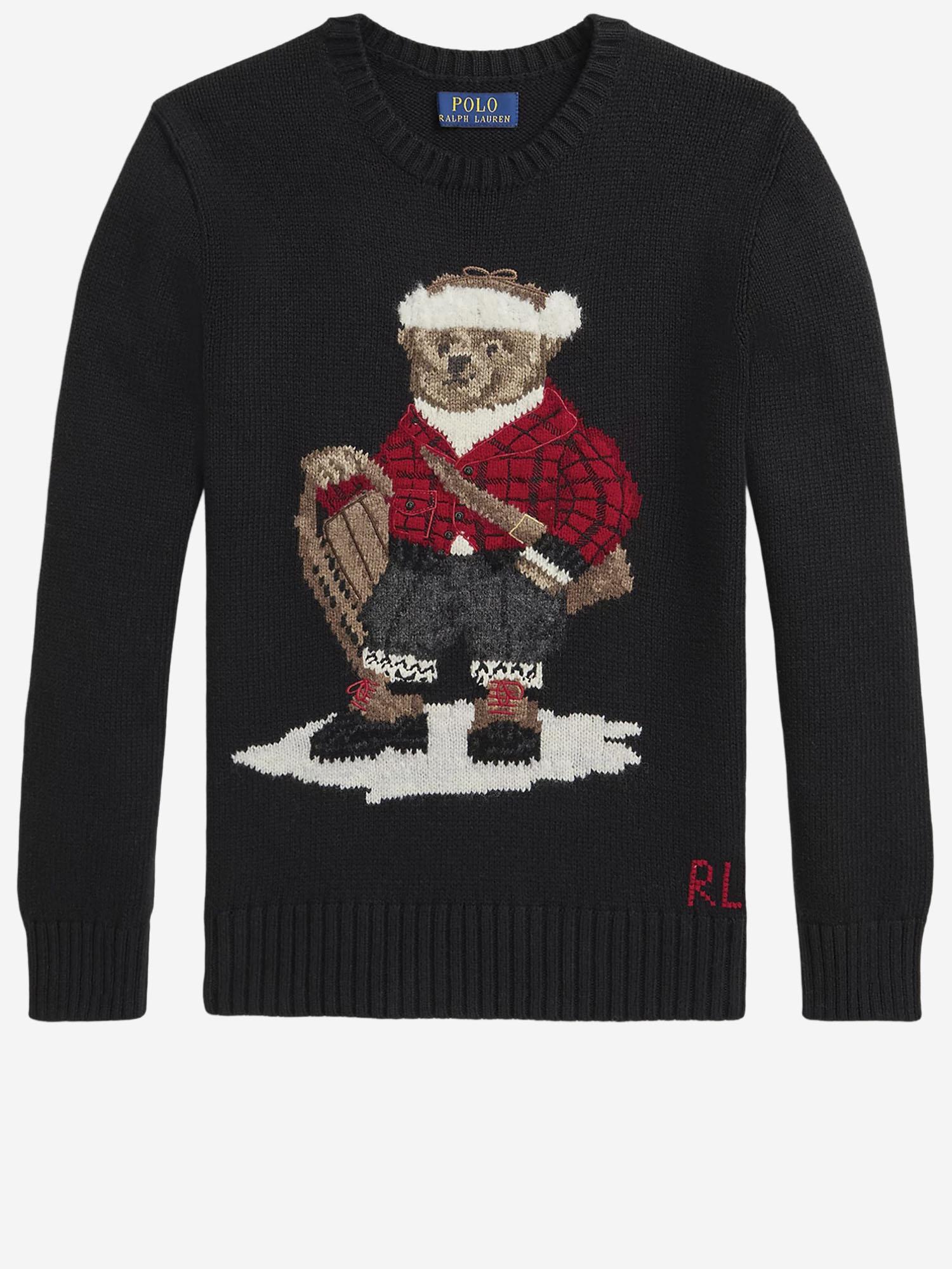 MAGLIA IN COTONE CON POLO BEAR 323981629 001 POLO RALPH LAUREN KIDS 