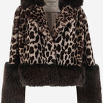 CAPPOTTO IN PELLICCIA SINTETICA CON MOTIVO ANIMALIER EF71 LEO005 UNCOMMON 