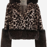 CAPPOTTO IN PELLICCIA SINTETICA CON MOTIVO ANIMALIER EF71 LEO005 UNCOMMON 