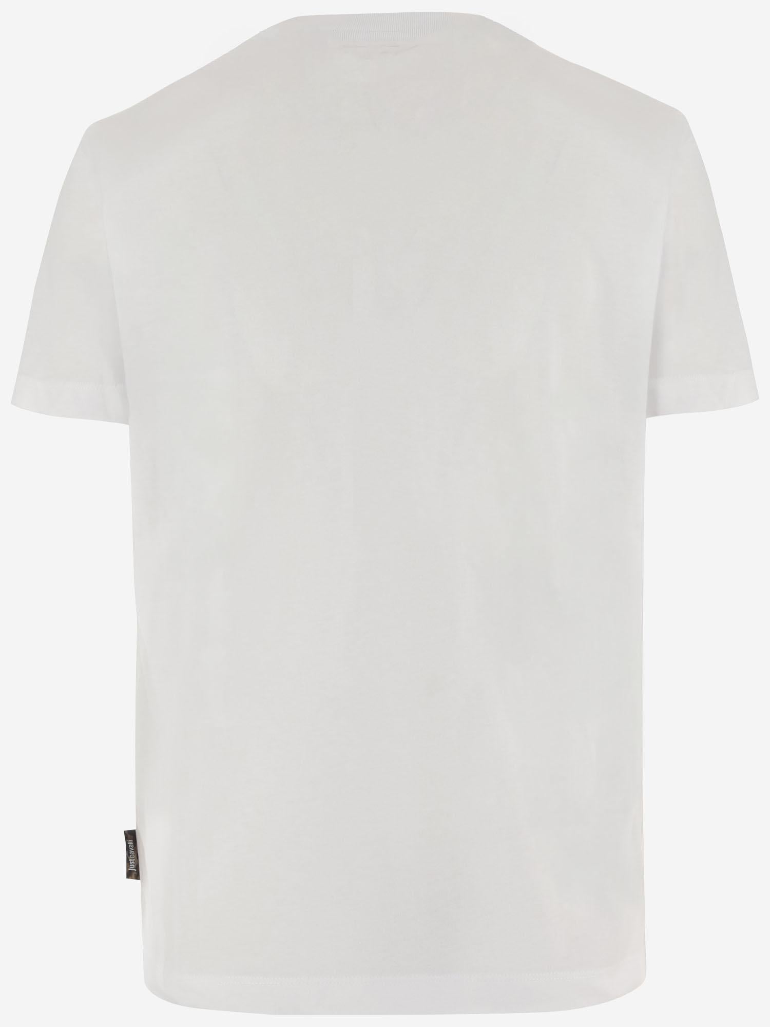 T-SHIRT IN COTONE CON MAXI STAMPA 80PAHT24 CJ500003 JUST CAVALLI 