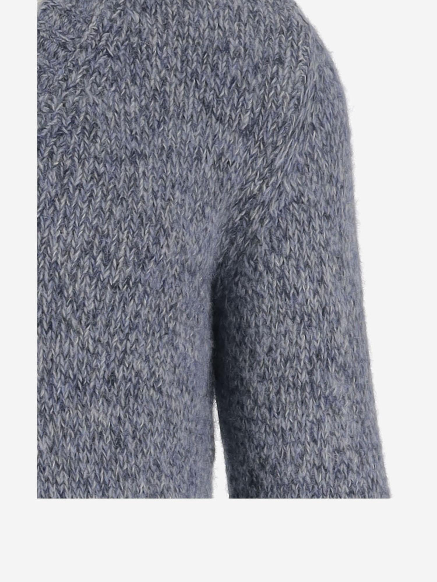 MAGLIONE SCOLLO A V IN MISTO ALPACA CFWOKN2013MRUF5014 3017 WOOLRICH 