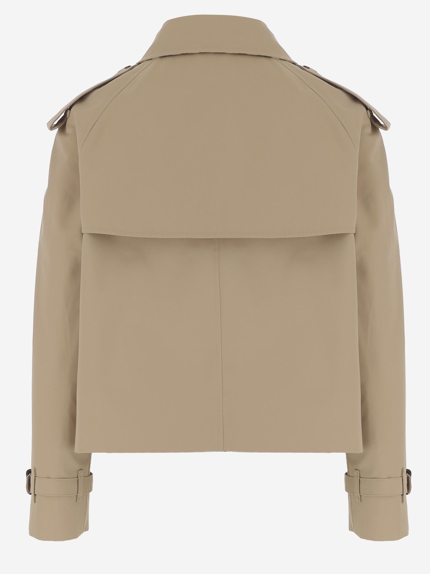 Giacca trench cropped in cotone 8115792 HONEY BURBERRY 