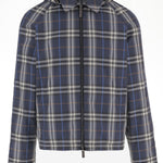 GIACCA REVERSIBILE IN COTONE CHECK 8118012 SILHOUETTEBLUE BURBERRY 