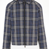 GIACCA REVERSIBILE IN COTONE CHECK 8118012 SILHOUETTEBLUE BURBERRY 