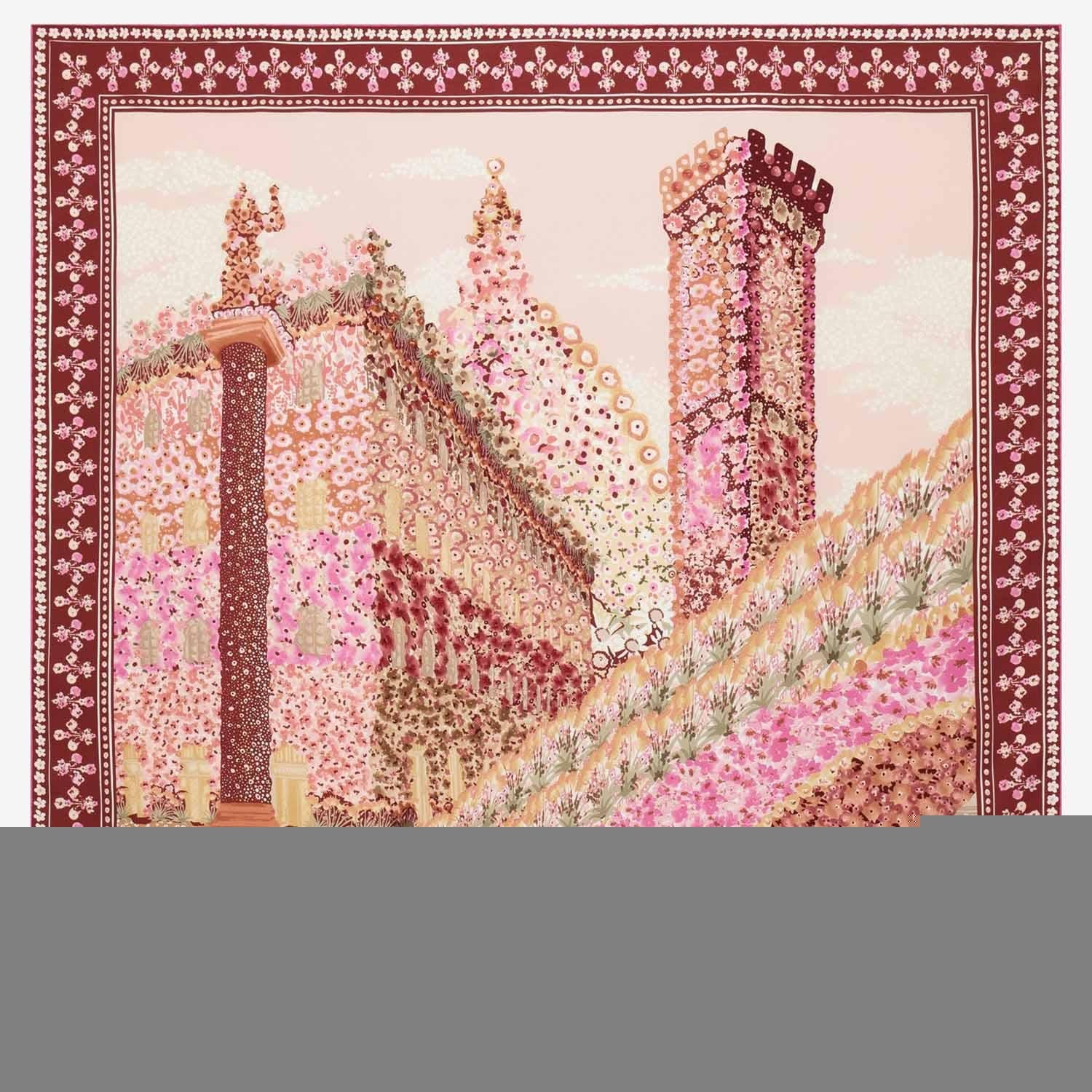 FOULARD IN SETA CON STAMPA PALAZZO 310220 002 SALVATORE FERRAGAMO 