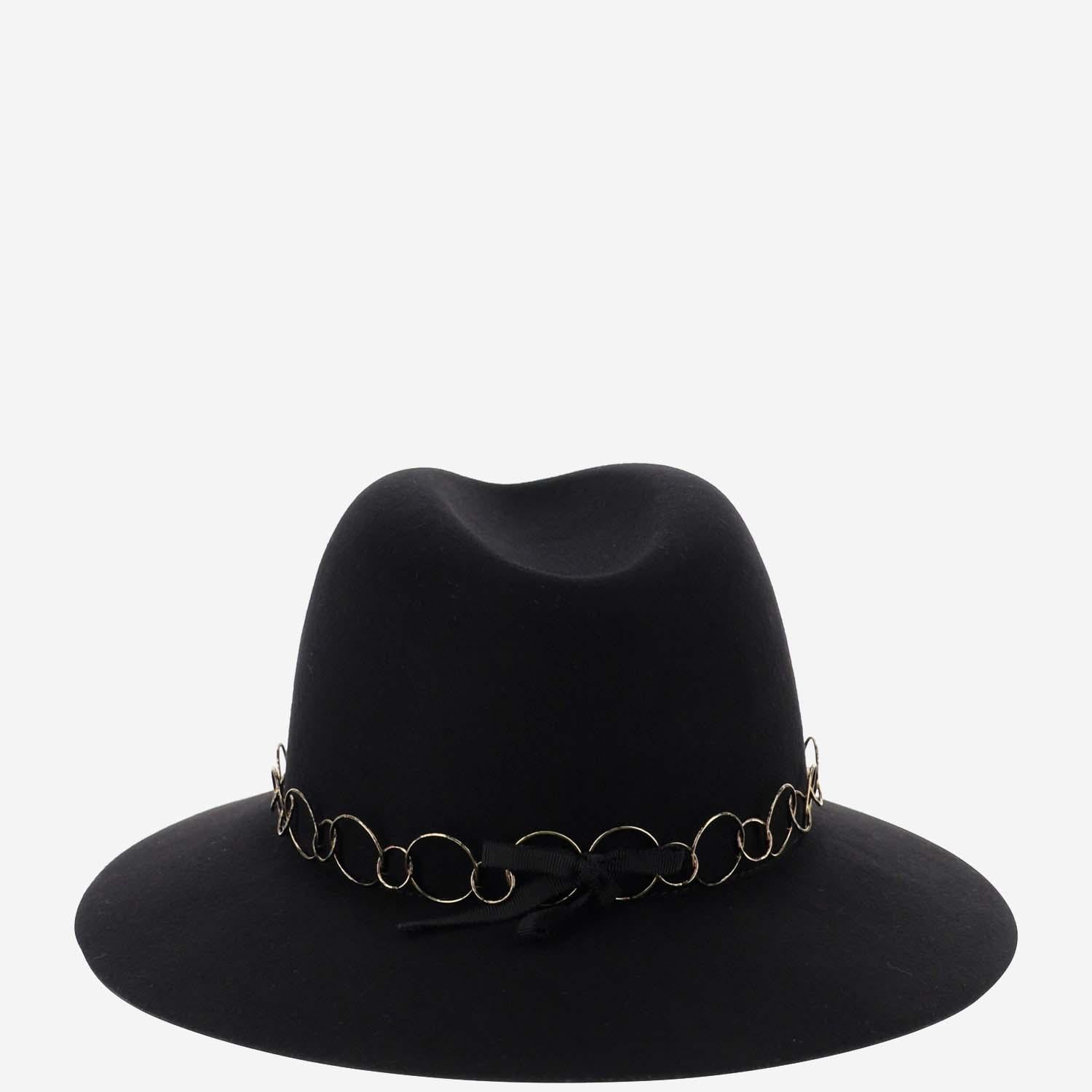 FEDORA HENRIETTA IN FELTRO 1002091001 BLACK MAISON MICHEL 