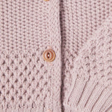 CARDIGAN MALENE IN LANA E ACRILICO 25W210 NUDE 1+ IN THE FAMILY KIDS 