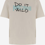 T-SHIRT IN COTONE CON STAMPA 80OAHT09 CJ500004 JUST CAVALLI 