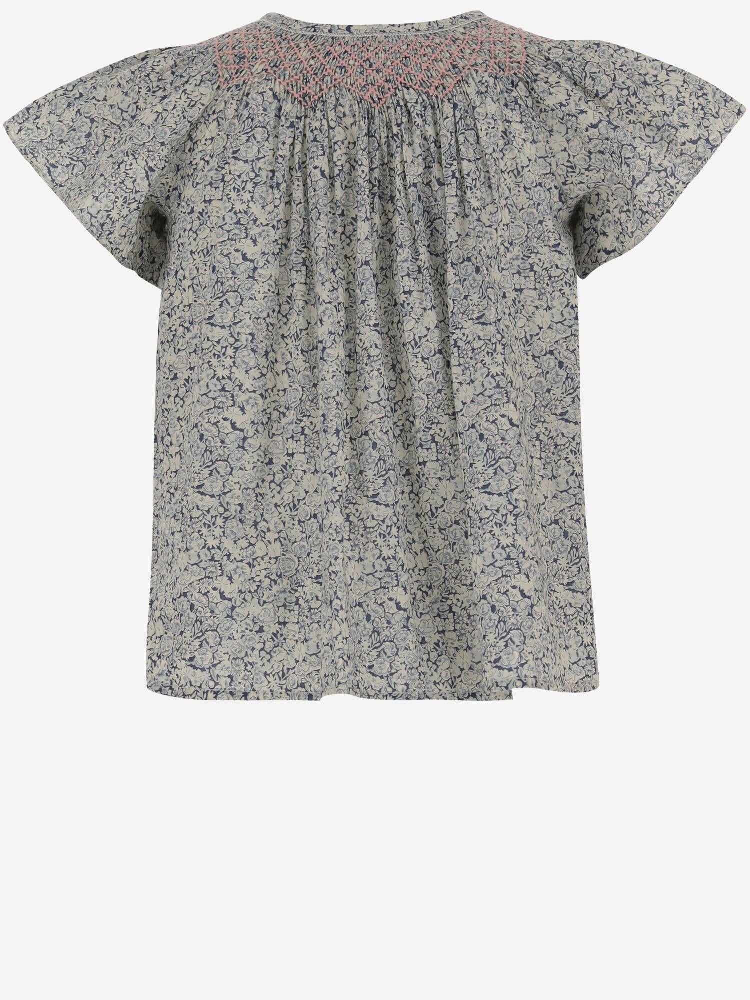 TOP IN COTONE CON STAMPA FLOREALE S06GBLW00014 519A BONPOINT KIDS 