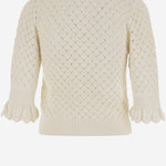 POLO CON COLLETTO IN PIZZO CH25AMP47590 107 CHLOE 