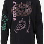 T-SHIRT A MANICHE LUNGHE IN COTONE CON LOGO IC25355 BLACK ICECREAM 