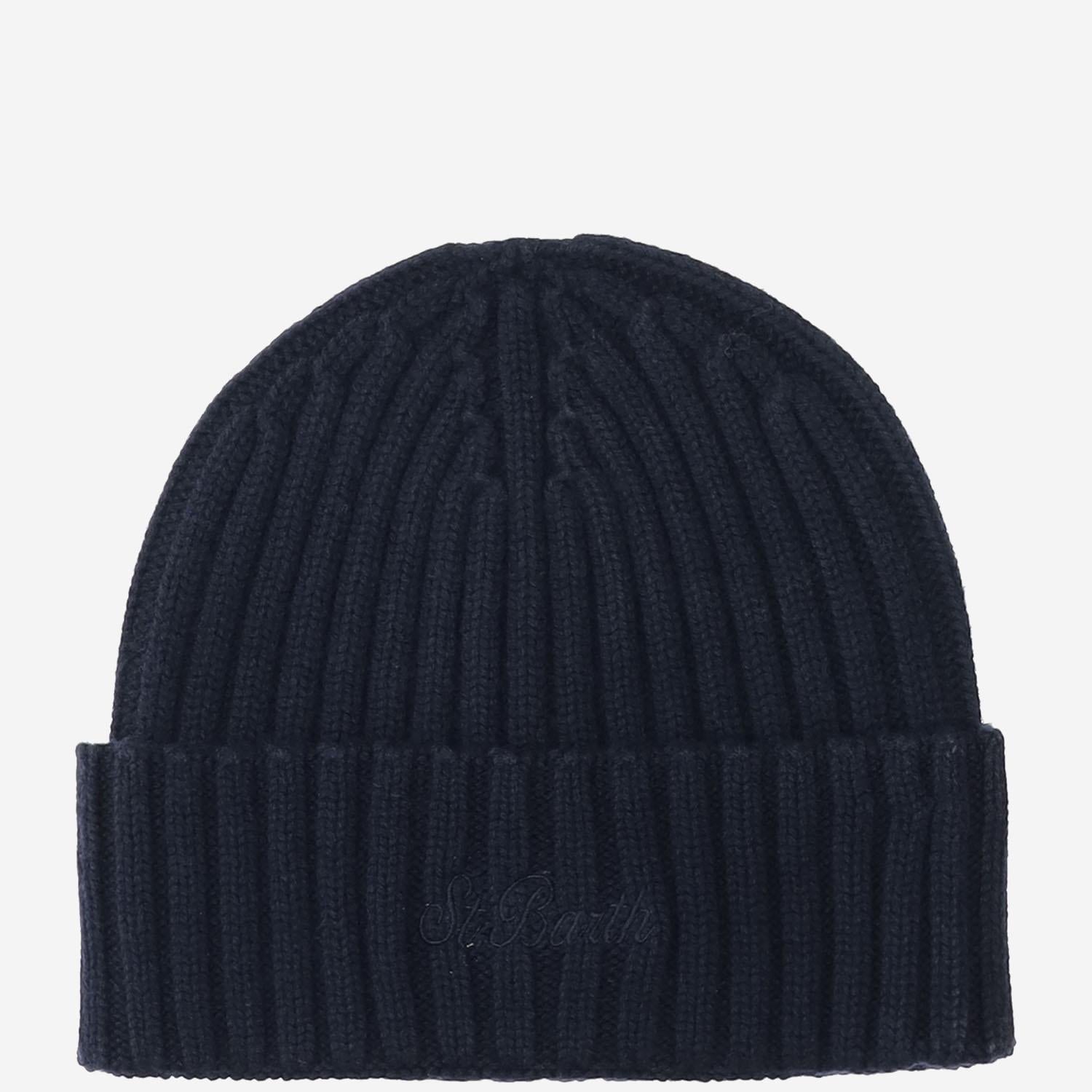 BEANIE IN MISTO LANA CON LOGO WENGEN 00010G MC2 SAINT BARTH 