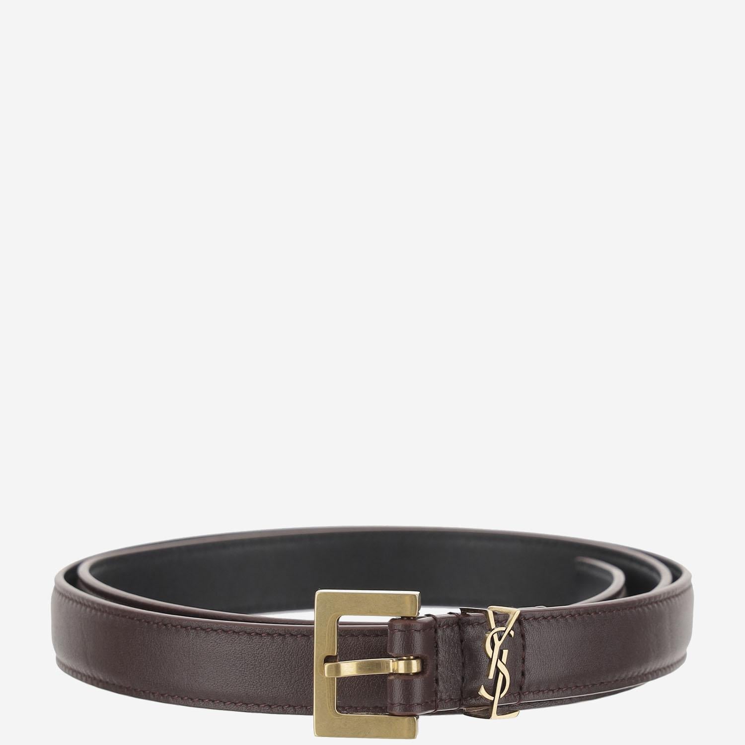 CINTURA IN PELLE CASSANDRE 554465 BOO0W6892 SAINT LAURENT 