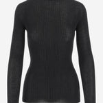 MAGLIA IN CASHMERE E SETA A COSTE W25613 0900 SASUPHI 