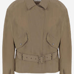 GIACCA CON CINTURA IN NYLON 866196 YZ9GH2576 SAINT LAURENT 