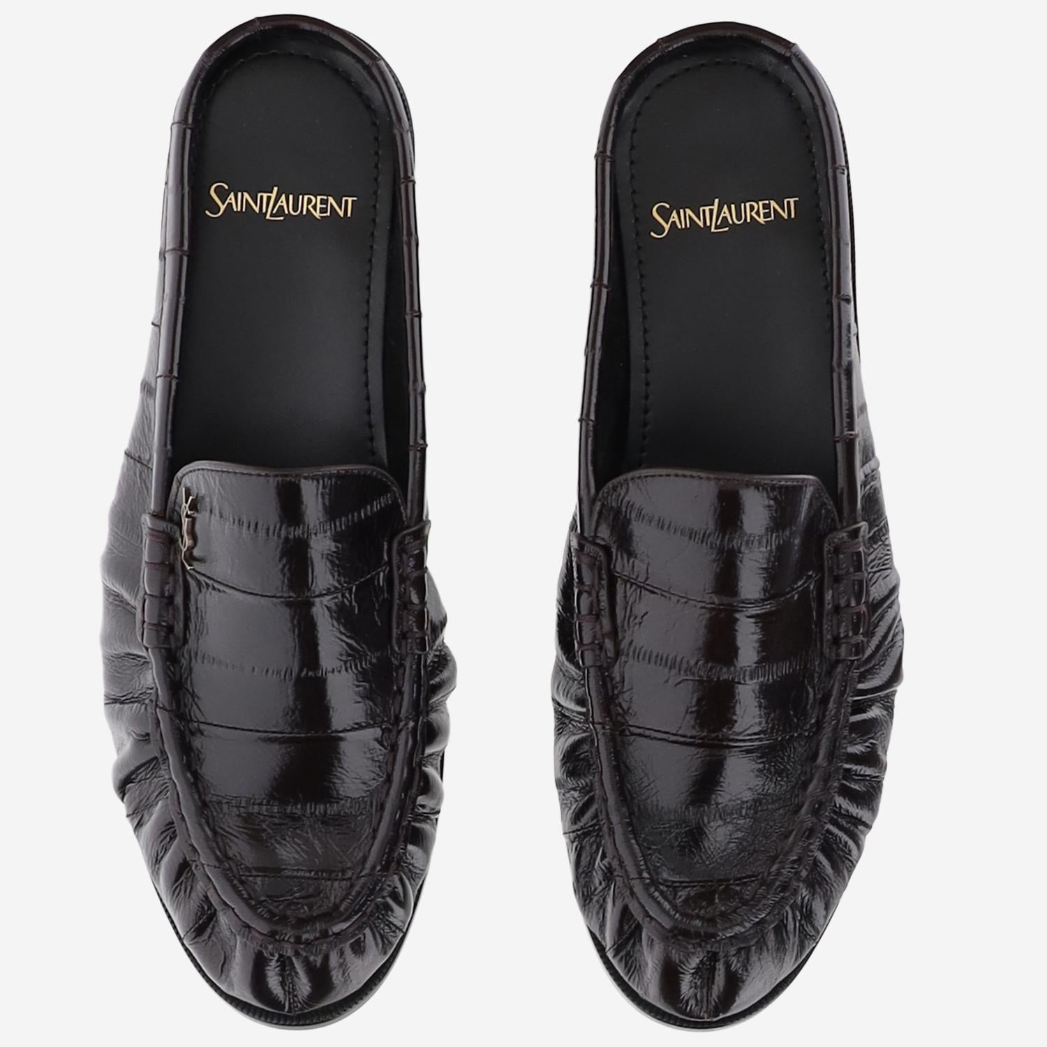 MULES LE LOAFER IN PELLE D'ANGUILLA 869742 0WXAF2013 SAINT LAURENT 