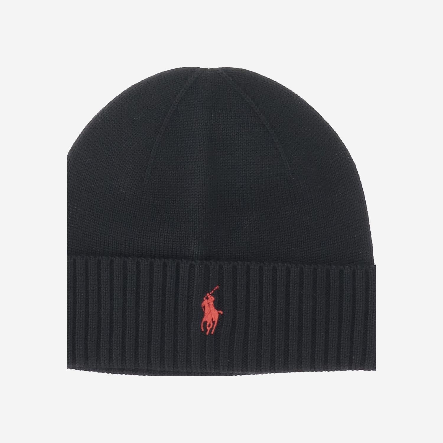 BEANIE IN LANA CON LOGO 710886137 001 POLO RALPH LAUREN 