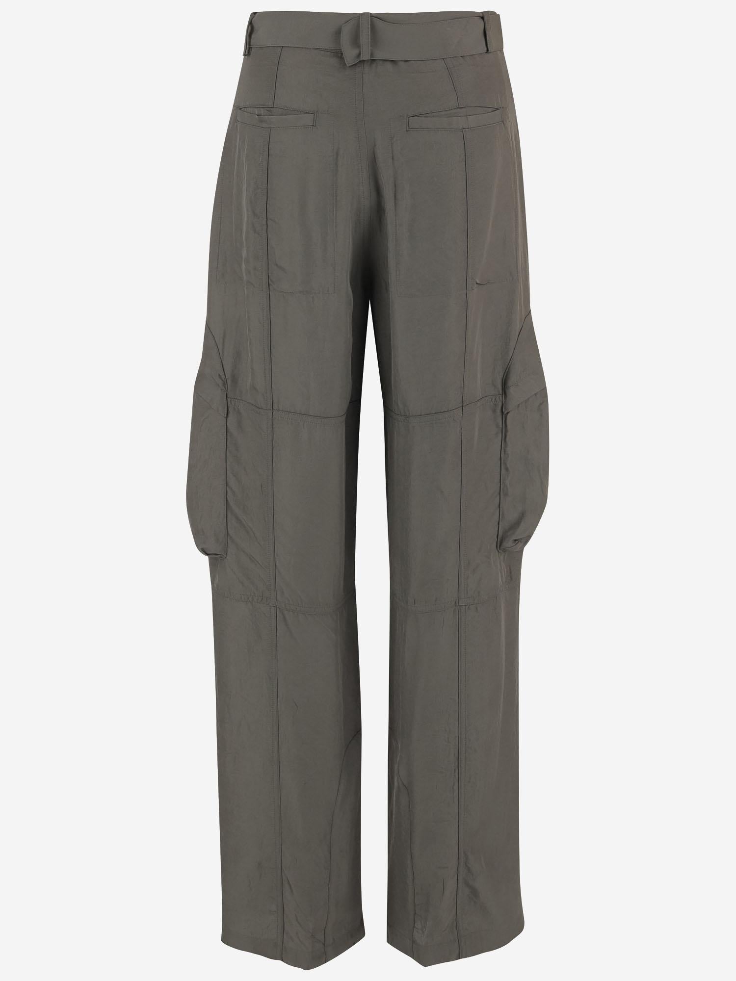 PANTALONI MULTITASCHE IN ACETATO PAFS22097 407 THE FRANKIE SHOP 