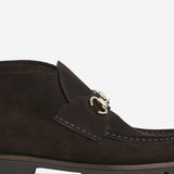 Stivaletti in pelle scamosciata con morsetto 764206 AADUN2042 GUCCI 