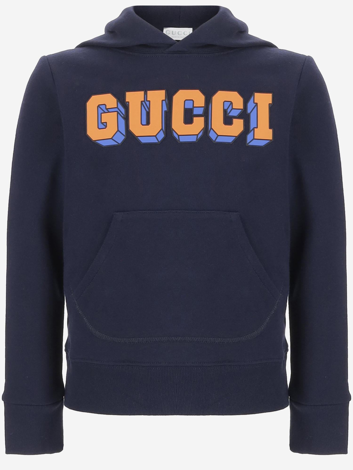 FELPA IN COTONE CON LOGO 773379 XJHB94392 GUCCI KIDS 