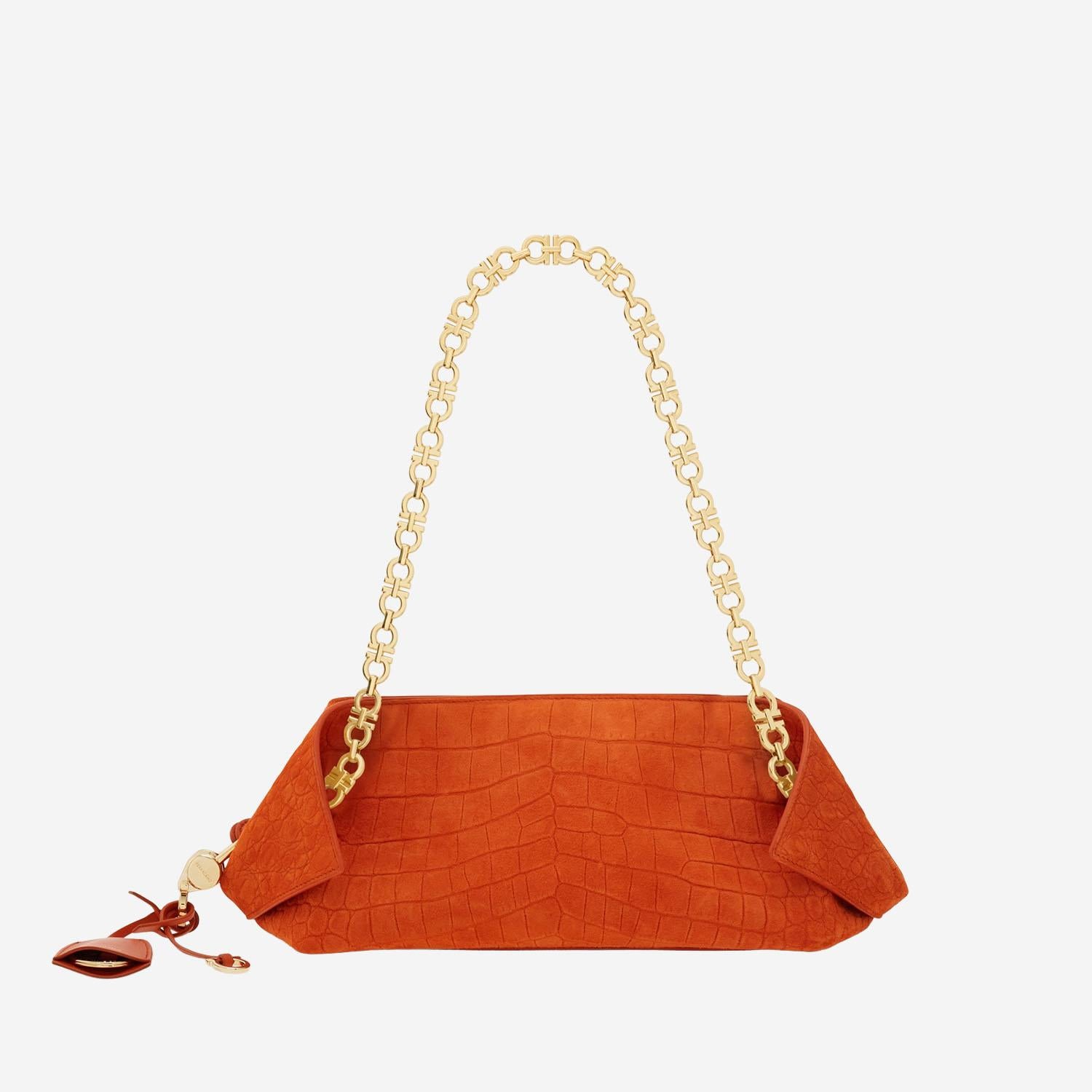 BORSA A SPALLA IN SUEDE 21A371 012 SALVATORE FERRAGAMO 