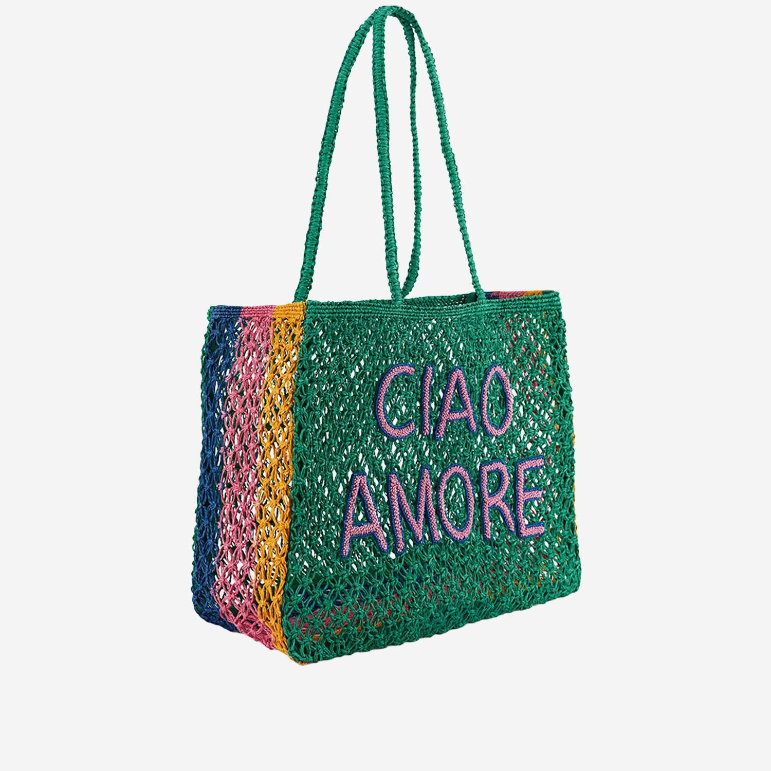 BORSA SHOPPING ULYSS IN RAFIA ULYSS VERT WILD 