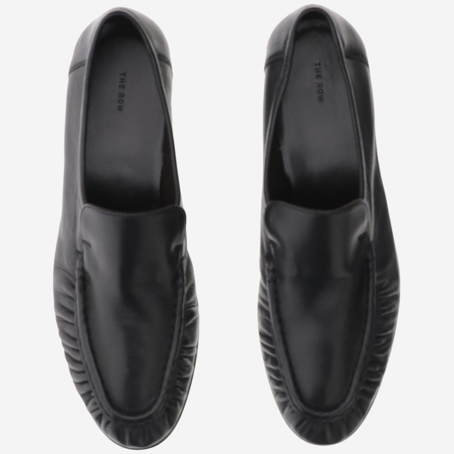 MOCASSINI IN PELLE F1923SN60 BLK THE ROW 