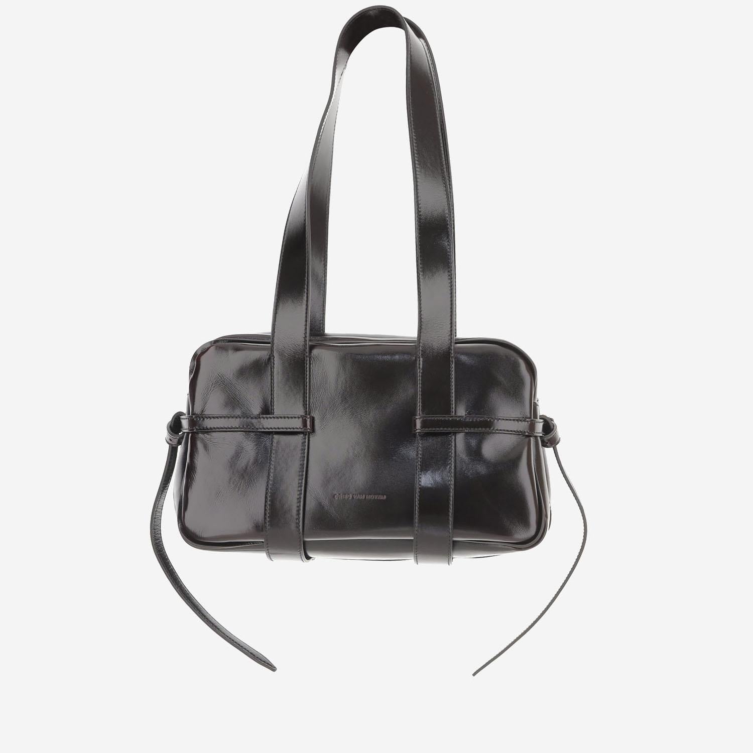 BORSA A SPALLA IN PELLE LUCIDA 011547 118374 DRIES VAN NOTEN 