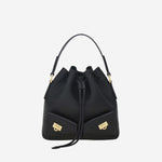 Borsa a secchiello in pelle martellata 220915 002NERO SALVATORE FERRAGAMO 