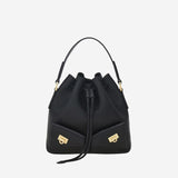 Borsa a secchiello in pelle martellata 220915 002NERO SALVATORE FERRAGAMO 