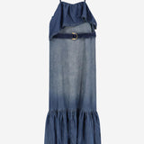 ABITO IN DENIM CON VOLANT 106626 A388PJC PINKO 