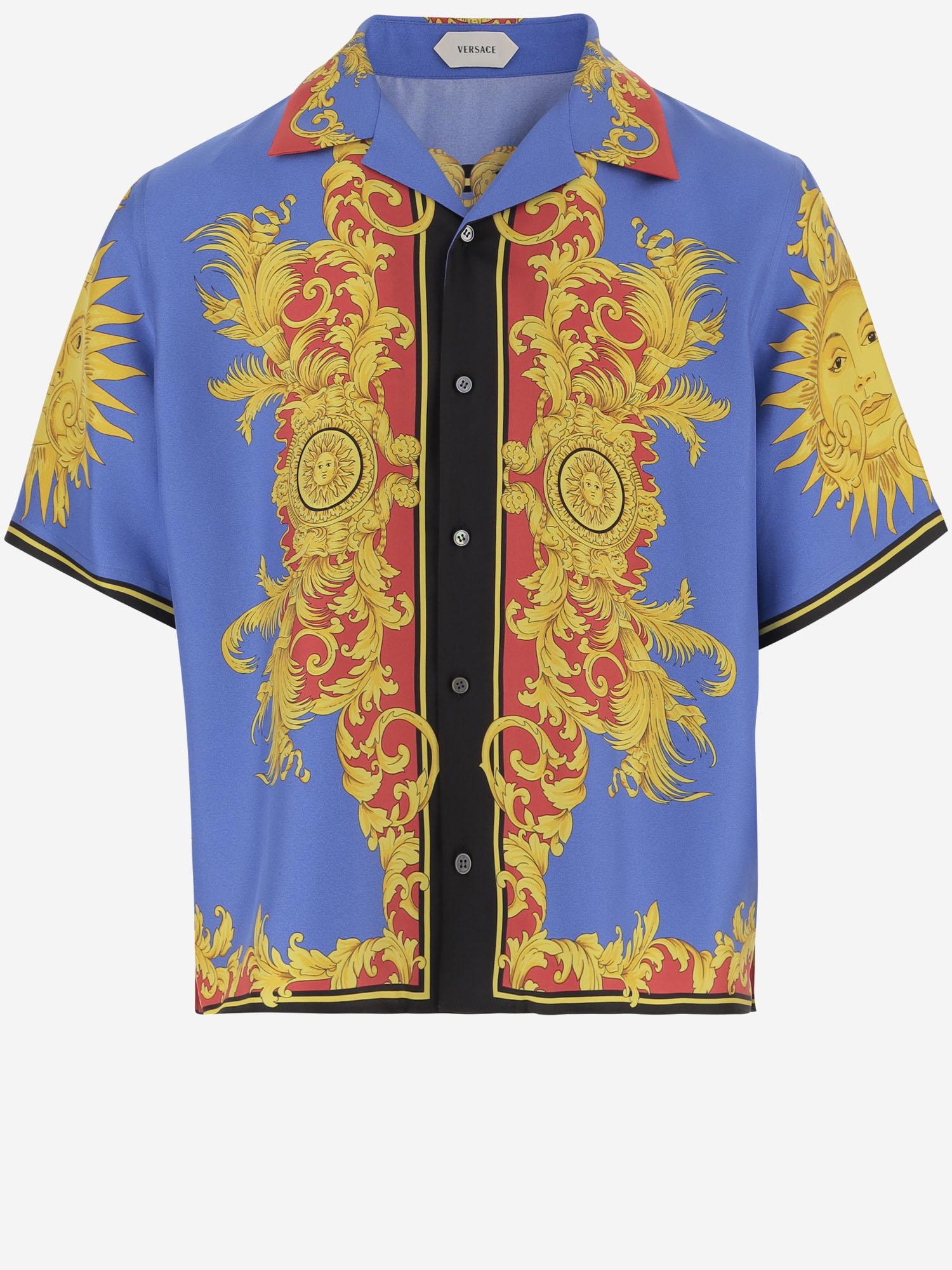 CAMICIA IN SETA STAMPATA 1024642 1A179565UG70 VERSACE 