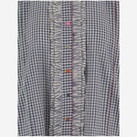 CAMICIA A QUADRI IN misto seta COTONE DLWPSSFF01 WHITEBLU PERO 