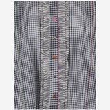 CAMICIA A QUADRI IN misto seta COTONE DLWPSSFF01 WHITEBLU PERO 